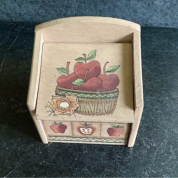 Recipe Box with Apples and Bird design - Picture 8 of 8
